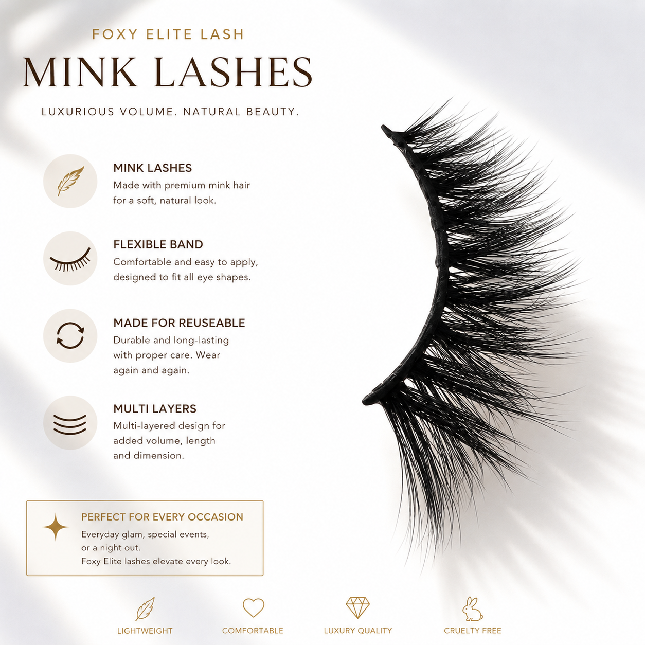 Luxury Foxy Wispy Mink Lashes